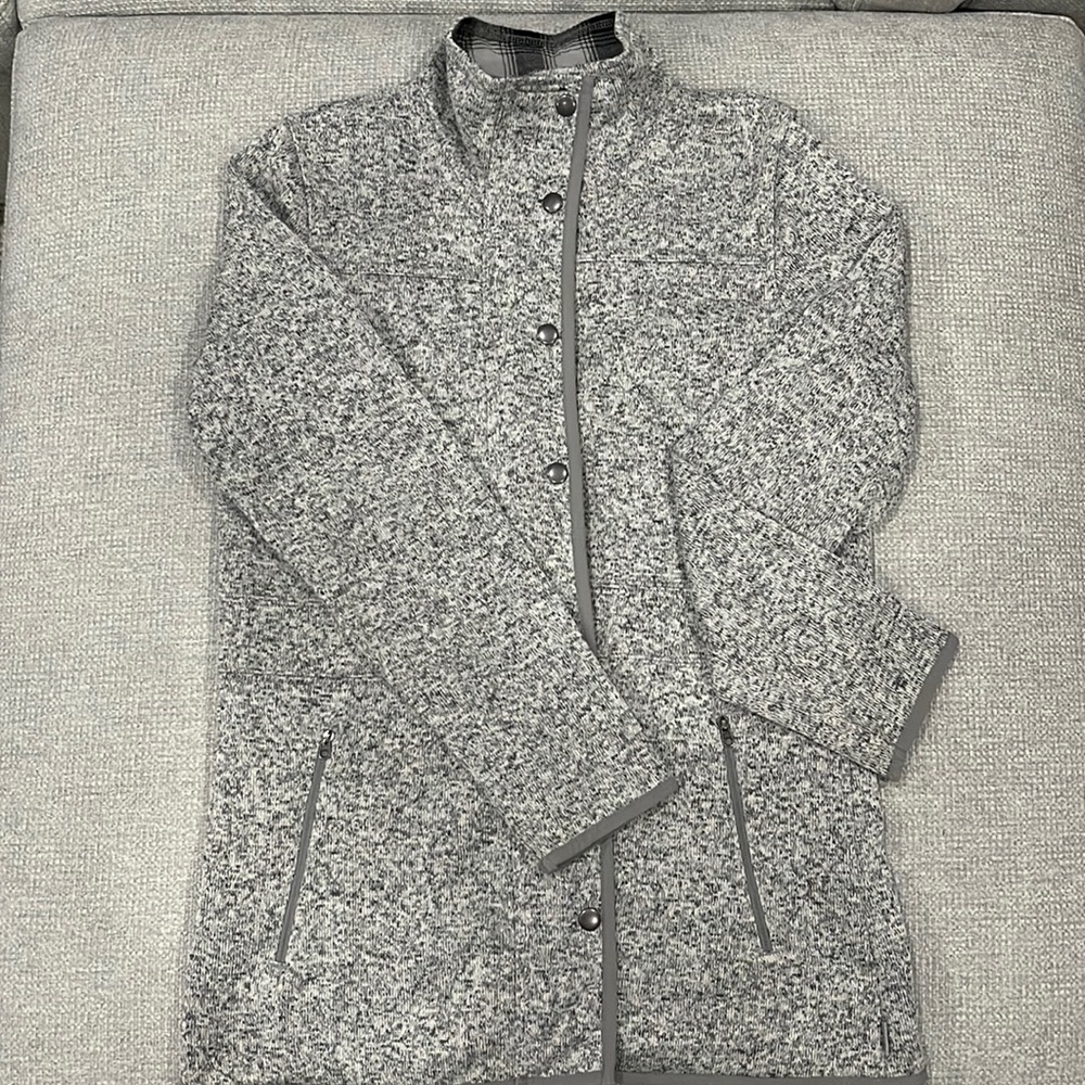 NWOT flecked Eddie Bauer Sweater Jacket. Medium.